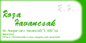 roza havancsak business card